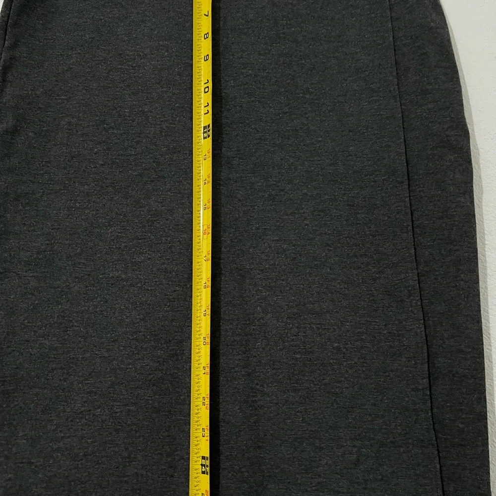 Liz Claiborne Womens Mid Rise Pencil Skirt Charcoal Heather Sz L